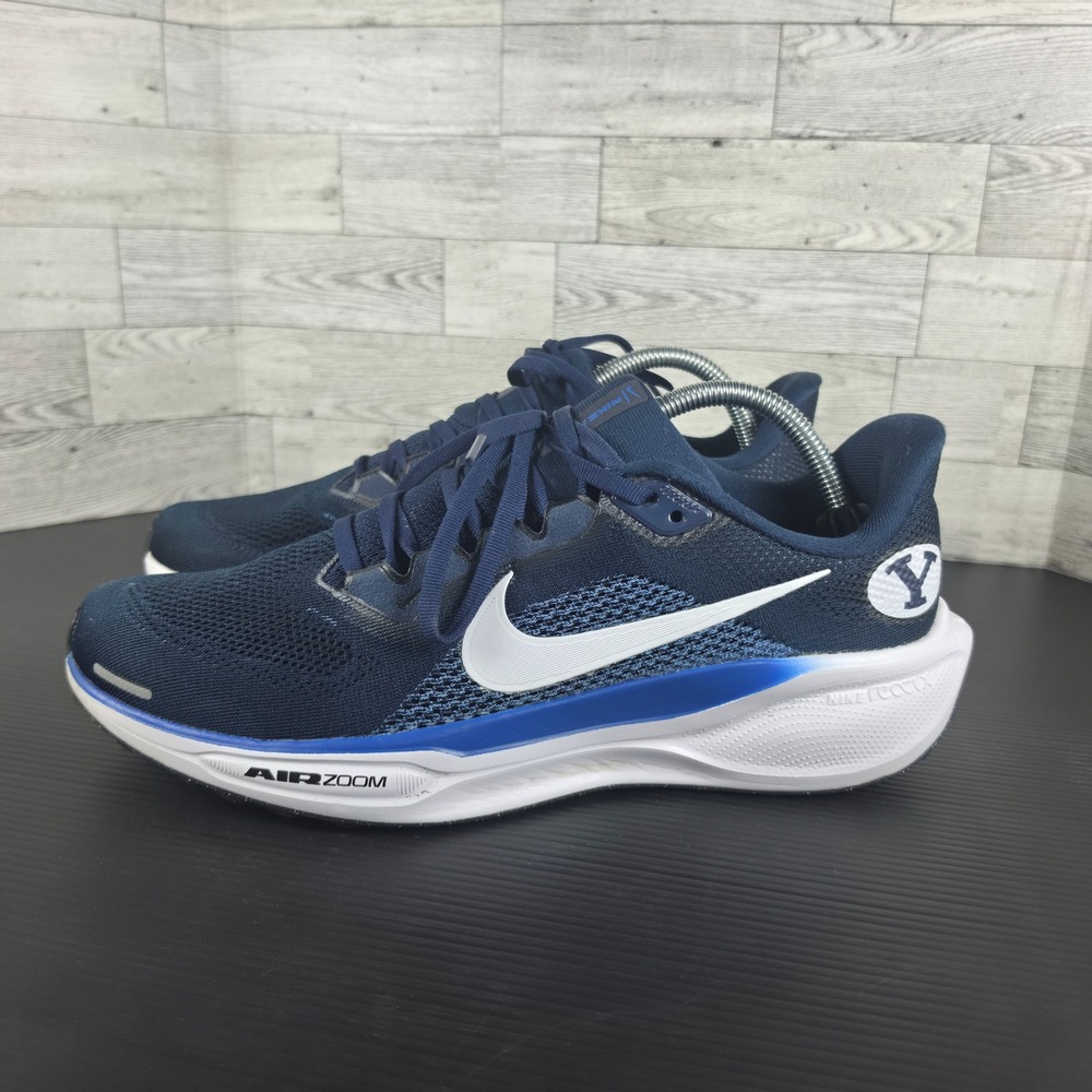 Nike Air Zoom Pegasus 41 BYU Cougars Navy Blue Running Shoes IB7896-400 Mens 10
